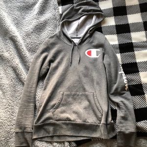 Dark grey champion hoodie